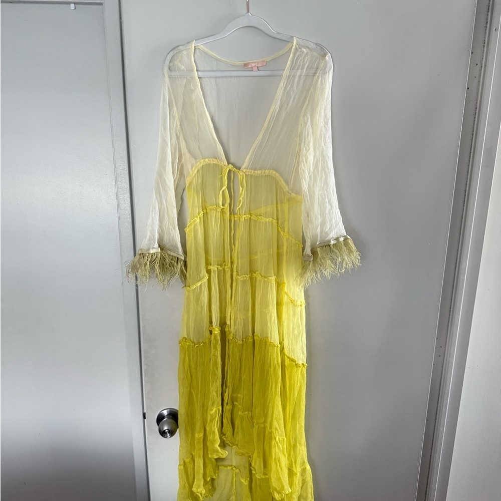 NSF Yellow and Cream Swim Coverup